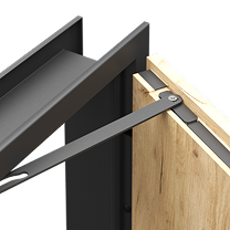 Pružinový zavírač dveří s ocelovou zárubní